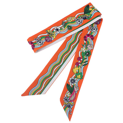 Pañuelos de Seda Imitada con Estampado de Flores Francesas - Image 5