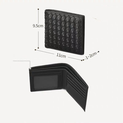Billetera Tejida para Hombre - Cartera Corta Plegable Juvenil - Image 4