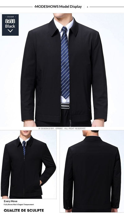 Chaqueta de Cuello Alto Sin Planchado para Hombre - Image 12