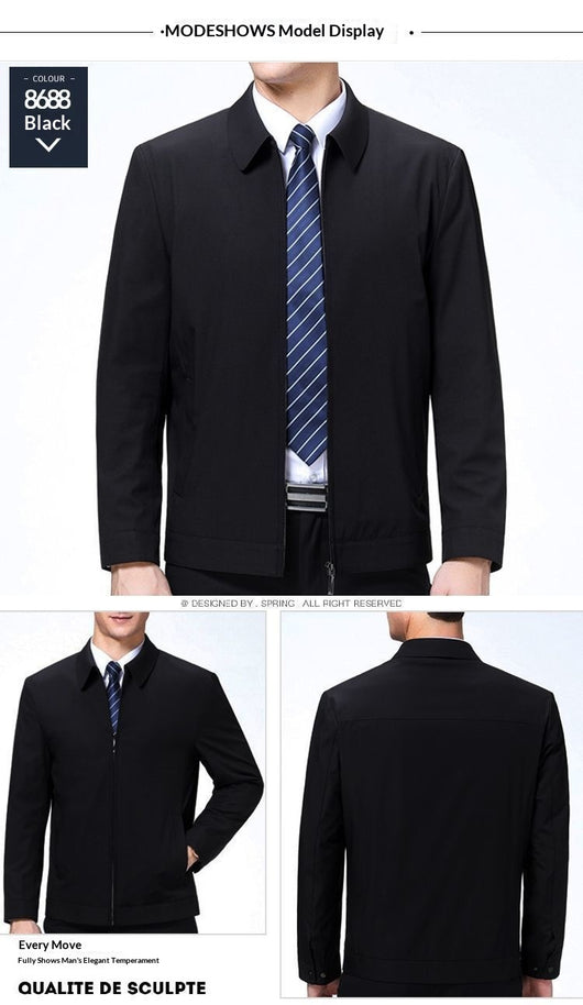 Chaqueta de Cuello Alto Sin Planchado para Hombre - Image 12