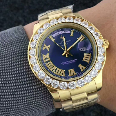 Reloj de Lujo para Hombre con Diamantes y Calendario Semanal - Image 18