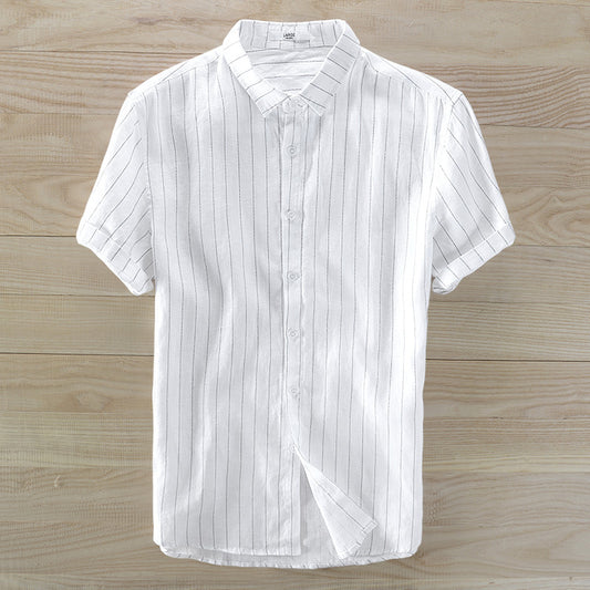 Camisa Manga Corta a Rayas para Hombre