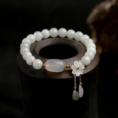Pulsera de Jade Flor de Concha con Gota de Agua - Image 7