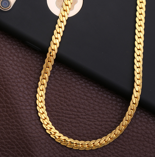 Cadena para Hombre Estilo Serpiente en Tono Dorado - Image 13