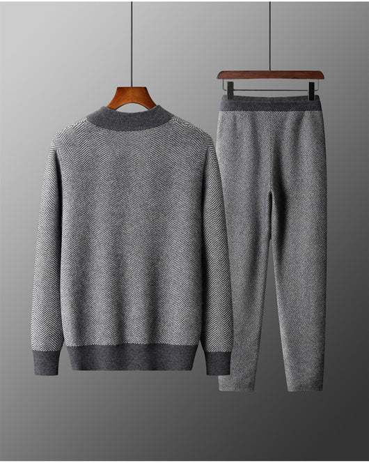 Cardigan de Lana Pura para Hombre con Cierre de Cremallera y Cuello Alto - Image 20