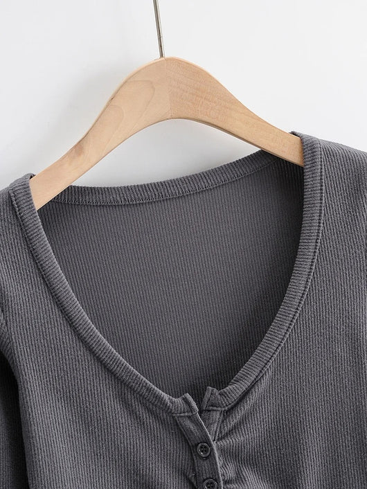 Sudadera Corta Cuello Redondo Manga Larga para Mujer - Estilo Otoño - Image 16
