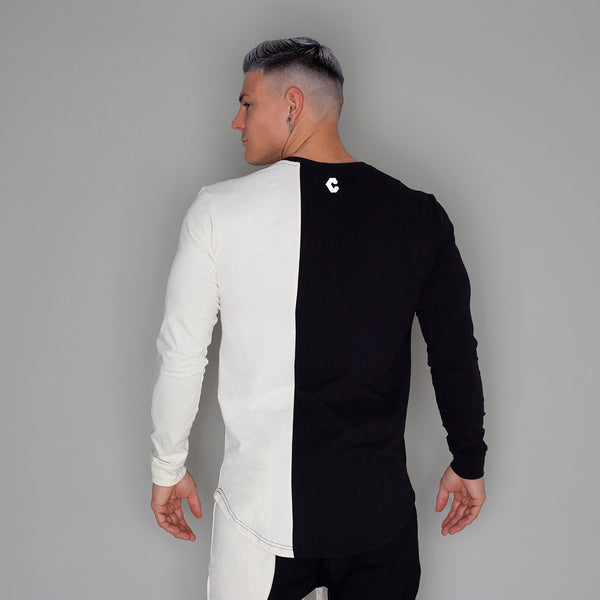 Playera de Manga Larga Secado Rápido con Bloques de Color