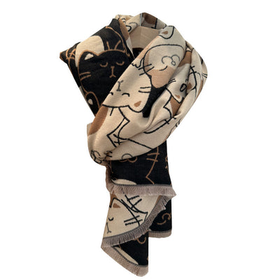 Bufanda de Cachemira Artificial Estilo Coreano para Mujer - Chal Grueso Invierno - Image 5