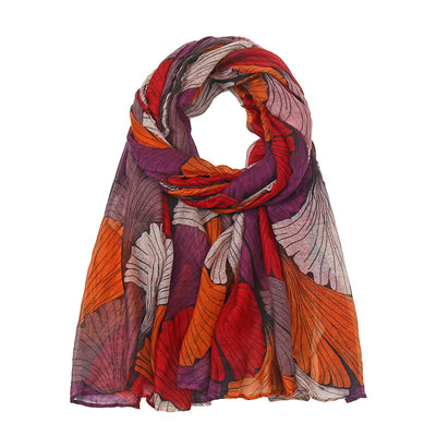Bufanda Talma de Algodón y Lino con Estampado Bali para Mujer - Image 14