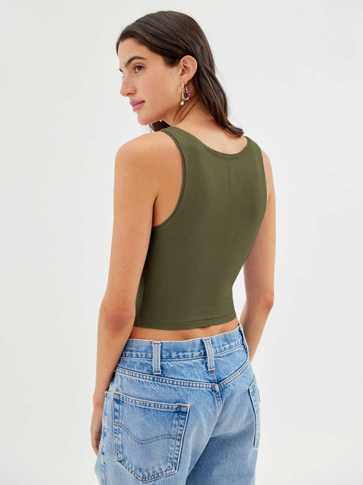 Top Ajustado Tipo Sling Básico Slim Fit para Mujer - Image 36