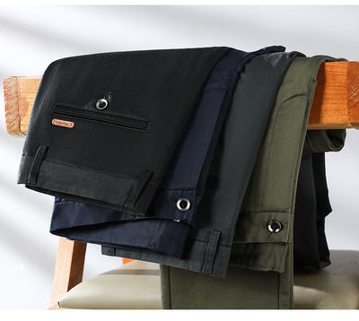 Pantalones de Vestir Hombre Corte Recto Ajuste Suelto con Elastano - Image 26