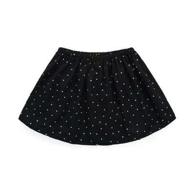 Conjunto Infantil 3 Piezas Niña: Top Hombro Descubierto Lunares + Jeans Rotos + Cinta - Image 2