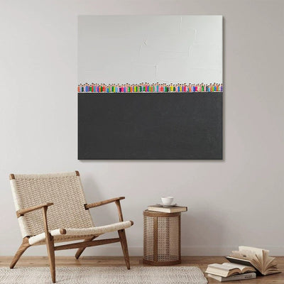 Cuadro Abstracto Moderno Pintado a Mano - Arte Texturizado en Acrílico y Óleo para Sala - Image 6