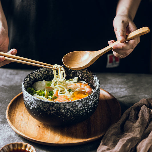 Cuchara de Madera de Haya Estilo Japonés con Mango Largo