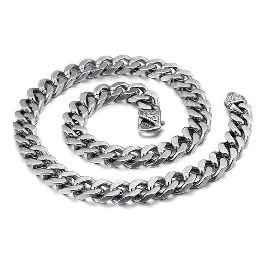 Collar de Acero Titanio Cadena Gruesa Estilo Caballo para Hombre - Image 4