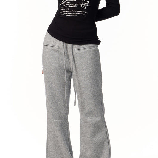Pantalones de Buzo Acampanados Retro Casual