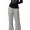 Pantalones de Buzo Acampanados Retro Casual