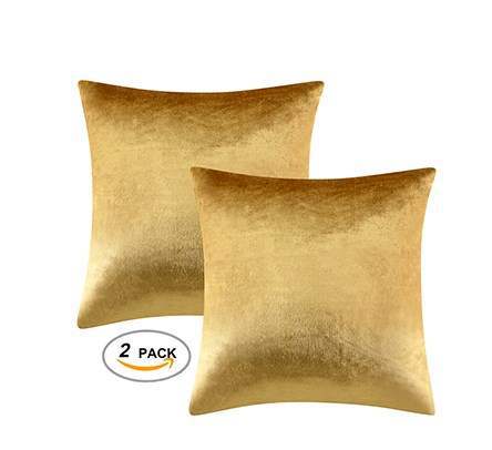 Pack 2 Fundas de Cojines Decorativos Dorados para Sofá y Cama - Image 11