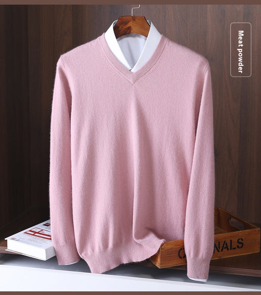 Suéter Escote V Lana Estilo Coreano - Polera Base Versátil - Image 41