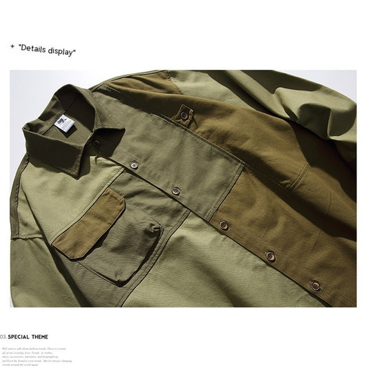Camisa Militar Suelta Casual para Hombre - Estilo Montaña - Image 9