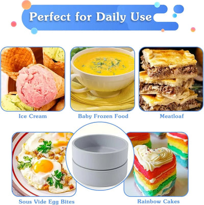 Air Fryer Egg Mold,Silicone Air Fryer Egg Pan,Individual&Reusable Air Fryer Accessories, Egg Egg Poachers for Microwave,Bpa Free,Dishwasher Safe,3Pcs-Gray - Tekeno