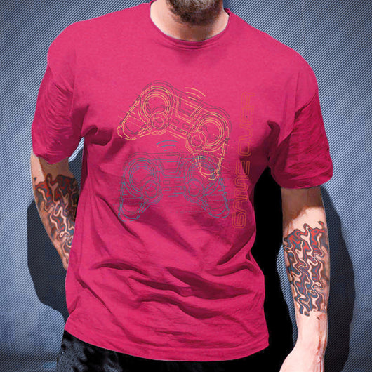 Playera Gamer con Estampado de Letras Creativas - Cuello Redondo Unisex - Image 16