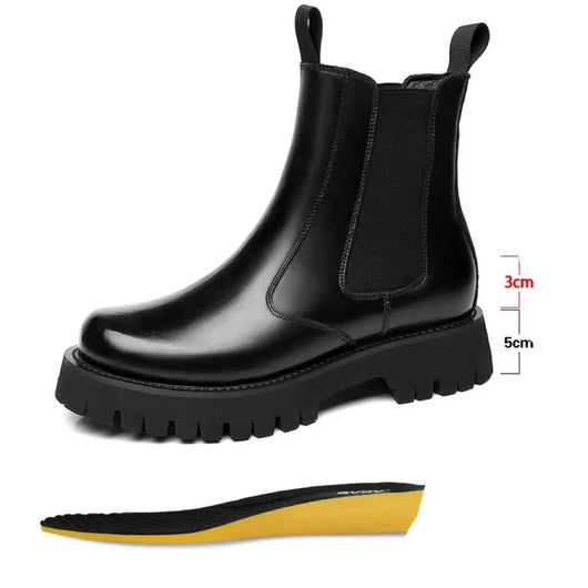 Botas Doc Martens Hombre Suela Gruesa Caña Media Cuero Premium - Image 6