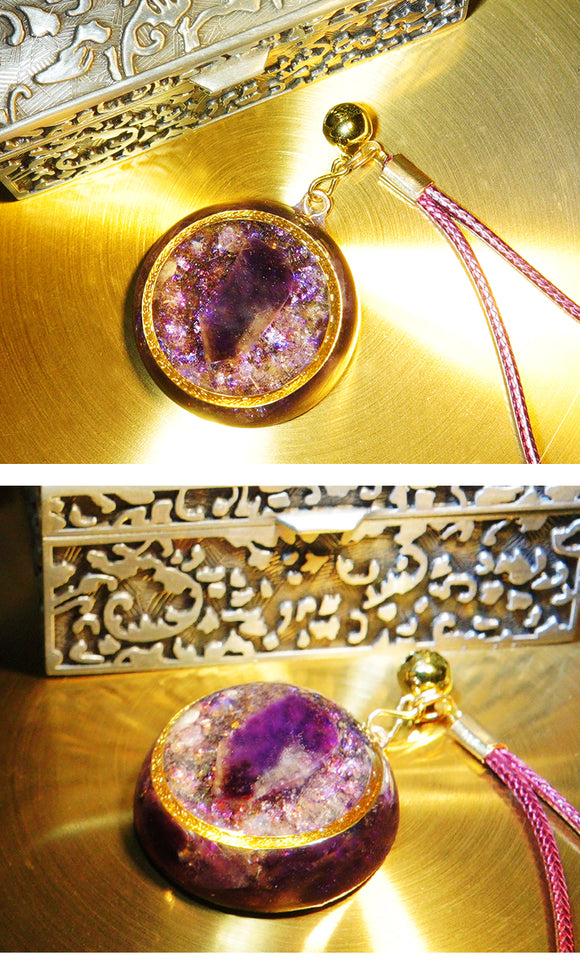 Colgante de Meteorita Grafito Cristal con Cadena Reiki para Cuello y Auto