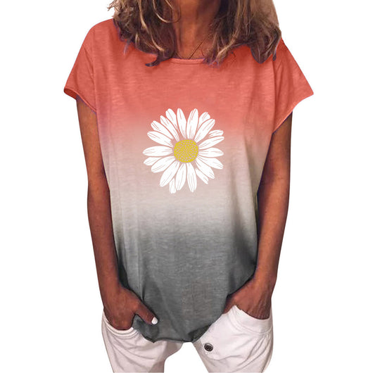 Playera Estampado Degradado Arcoíris Manga Corta - Image 6
