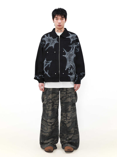 Chaqueta Urbana Unisex con Cierre de Cremallera - Estilo Graffiti Primavera Otoño - Image 3
