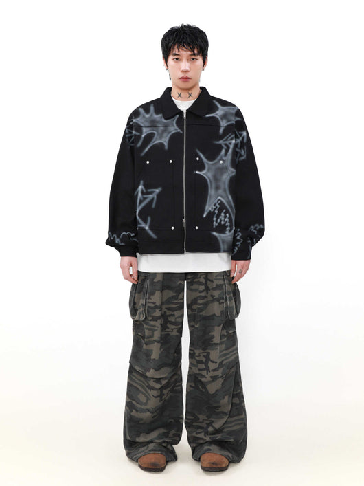Chaqueta Urbana Unisex con Cierre de Cremallera - Estilo Graffiti Primavera Otoño - Image 3