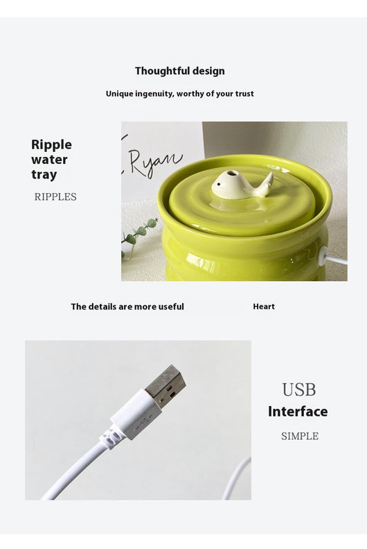 Fuente de Agua Automática para Gatos con Circulación Cerámica Milk Fufu - Image 6