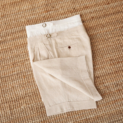 Pantalones Cortos de Lino Transpirable Estilo Italiano Ligeros y Versátiles - Image 2