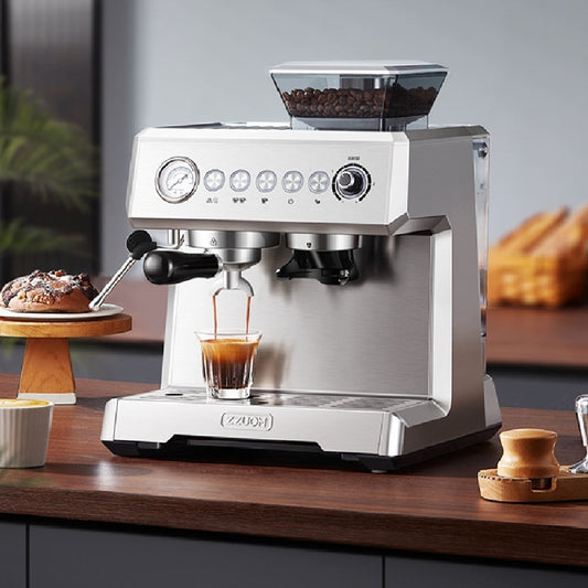 Cafetera Italiana Automática con Molinillo Integrado para Café Recién Molido
