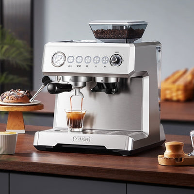 Cafetera Italiana Automática con Molinillo Integrado para Café Recién Molido