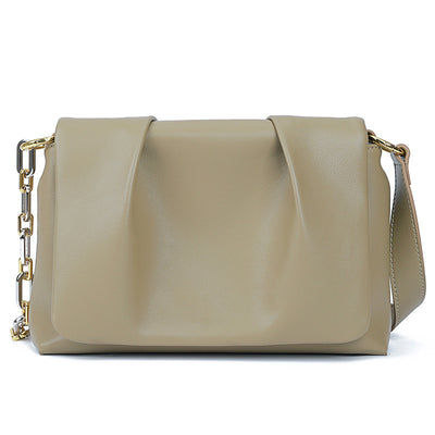 Bolso Bandolera de Cuero Acolchado Nube con Pliegues Versátil - Image 10