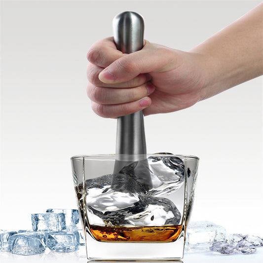 Mortero Barman de Acero Inoxidable para Cócteles