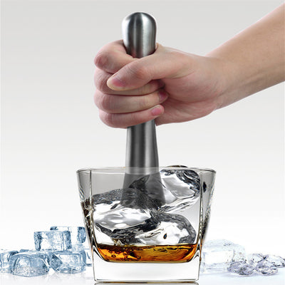 Mortero Barman de Acero Inoxidable para Cócteles