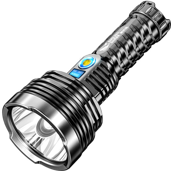 Linterna LED Recargable P90 Impermeable con Pantalla Digital - Potente Luz para Camping y Rescate