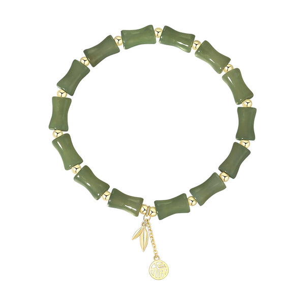 Pulsera de Jade Hetian Estilo Chino con Bambú y Protección - Para Mujer - Image 5