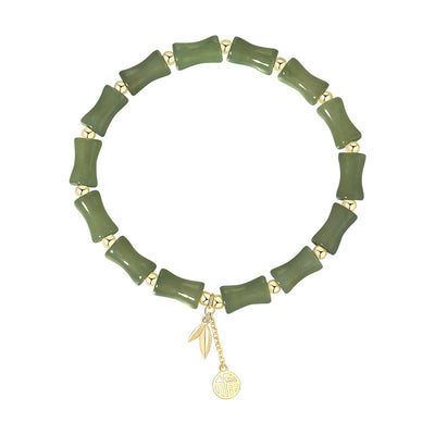 Pulsera de Jade Hetian Estilo Chino con Bambú y Protección - Para Mujer - Image 5