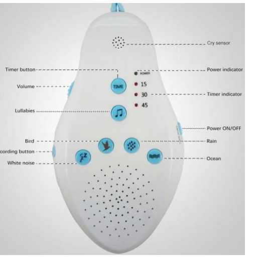 Campana Musical Calmante para Bebé con Ruido Blanco y Grabación de Mensajes - Image 9