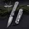 Cuchillo Plegable Táctico Damascus de Acero Inoxidable para Camping y Supervivencia