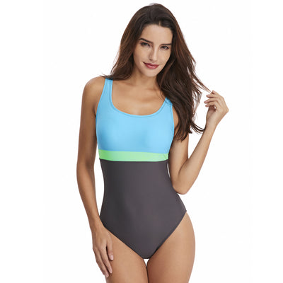 Traje de Baño Deportivo Triángulo Bicolor