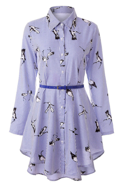 Blusa Manga Larga a Rayas para Mujer - Image 2