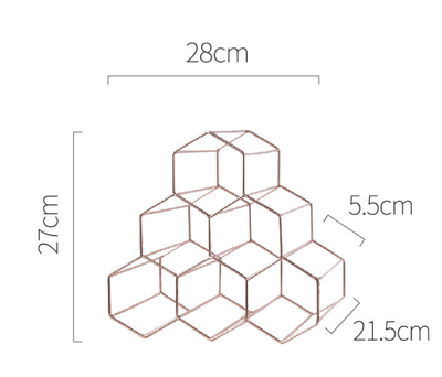 Botellero Geométrico de Metal - Diseño Minimalista para Vino - Image 10