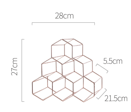 Botellero Geométrico de Metal - Diseño Minimalista para Vino - Image 10