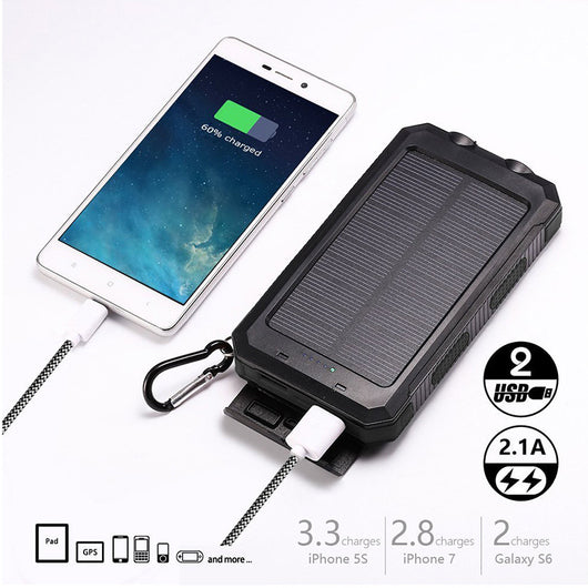 Batería Solar Portátil con Brújula para Aventuras al Aire Libre