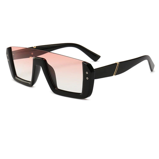Gafas de Sol Siamesas Media Montura - Tendencia Europa Moda Asiática - Image 3