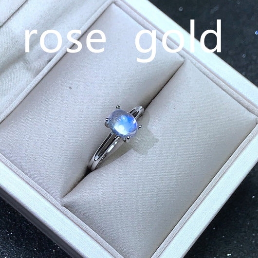Anillo de Piedra de Luna Natural 2 Quilates en Plata 925 con Incrustación de Vidrio Azul - Image 7